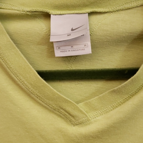 Nike long Sleeve V Neck Green Blouse Size M - Picture 4 of 7